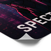 Cyberpunk Anime Girl – Futuristic Neon City ポスター (角)