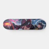 Cyberpunk Anime Girl Skateboard Deck Japan スケートボード (横)