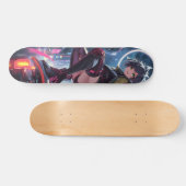 Cyberpunk Anime Girl Skateboard Deck Japan スケートボード (横)