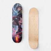 Cyberpunk Anime Girl Skateboard Deck Japan スケートボード (正面)