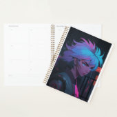 Cyberpunk Anime Girl with Neon Hair – Futuristic  プランナー手帳 (ディスプレー)