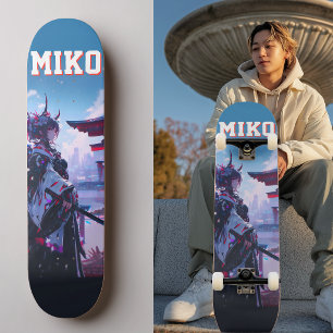 Cyberpunk Anime Japanese Miko Custom スケートボード