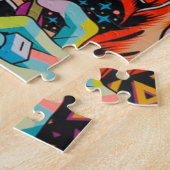 cyberpunk, anime, manga, acid, cyber, art, ジグソーパズル (側面)