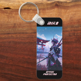 Cyberpunk Anime Miko Japanese Torii Custom Name キーホルダー