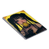Cyberpunk Bitcoin Waifuアニメスパイラルノート ノートブック (右側)