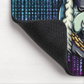 Cyberpunk Bulldog Neon Mouse Pad マウスパッド (コーナー)