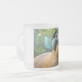 Cyberpunk Capybara VR Goggles Sci-Fi Coffee Mug フロストグラスマグカップ (正面左)