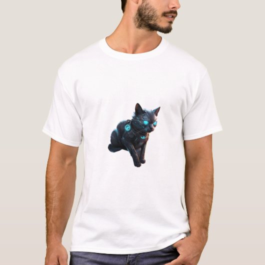🐱🚀 Cyberpunk Cat – 未来的Tシャツ🌆 Tシャツ (正面)