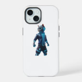 Cyberpunk Cat iPhone 15 Case – Neon Tech Design 15ケース (裏面)
