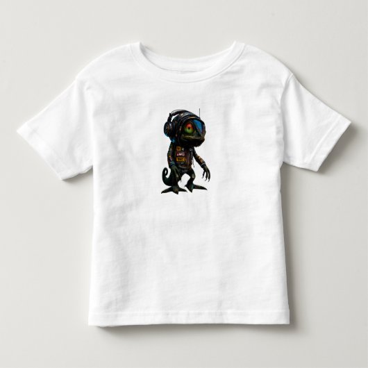 Cyberpunk Chameleon DJ T-Shirt トドラーTシャツ (正面)