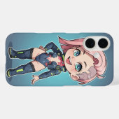 Cyberpunk Chibi Girl Case-Mate iPhoneケース (裏面 (横))