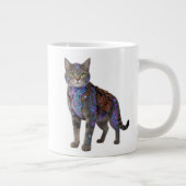 Cyberpunk Circuit Cat – Neon Tech Beast ジャンボコーヒーマグカップ (右)