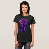 Cyberpunk Colorful Punk Leon Unique Purple Animal Tシャツ (正面フル)