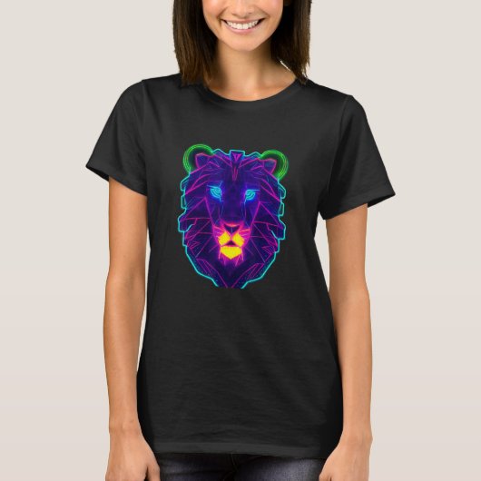 Cyberpunk Colorful Punk Leon Unique Purple Animal  Tシャツ (正面)