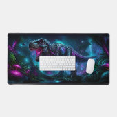 Cyberpunk Dinosaur Gaming Desk Mat デスクマット (キーボード&マウス)