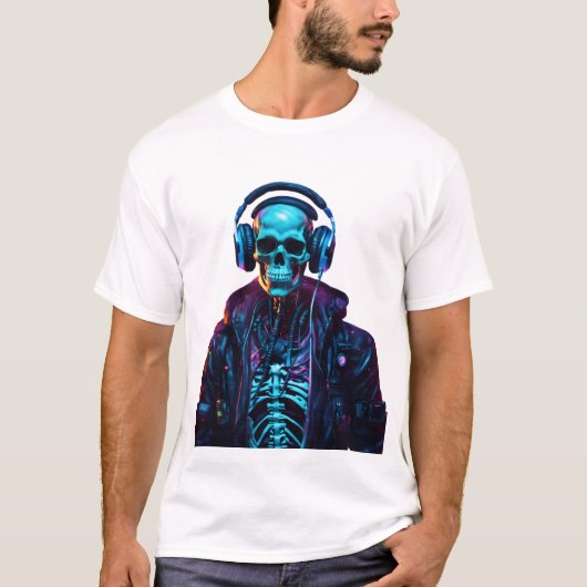 Cyberpunk DJ Vibes Tシャツ (正面)