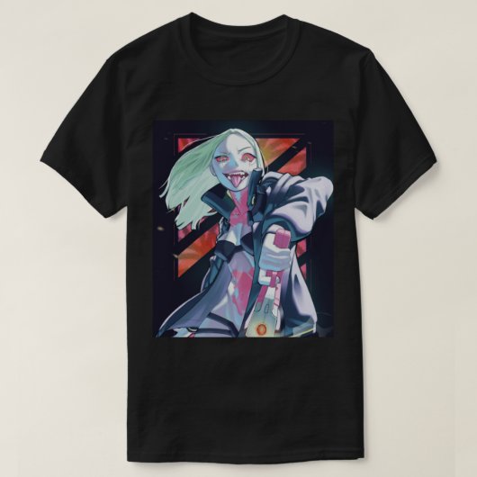Cyberpunk EdgerunnersのRebecca Tシャツ (デザイン正面)