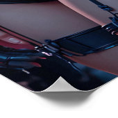 Cyberpunk Femme Fatale:未来的AIアンドロイド ポスター (角)