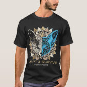 Cyberpunk Fennec Fox Geometric Tシャツ (正面)