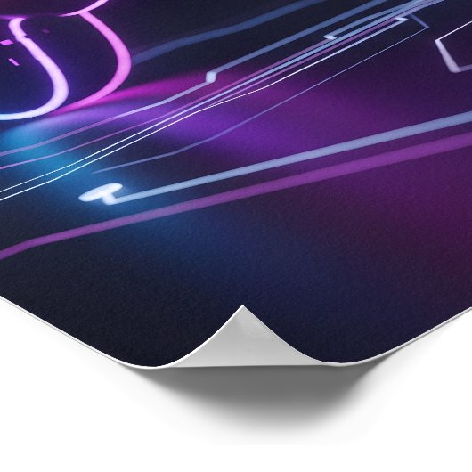 Cyberpunk Gaming Controller ポスター (角)