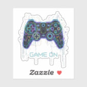 Cyberpunk Gaming Controller - Neon Game On Tech シール (シート)