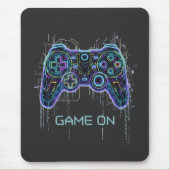  ​Cyberpunk Gaming Controller - Neon Game On Tech  マウスパッド (正面)