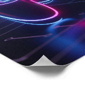 Cyberpunk Gaming Controller – Neon Pixel Heart ポスター (角)