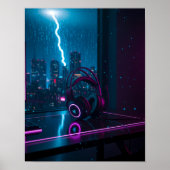 Cyberpunk Gaming Headset ポスター (正面)