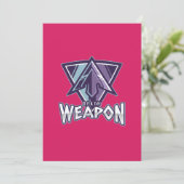 Cyberpunk Gaming Logo | Triangle Warrior Emblem 招待状 (スタンド正面)