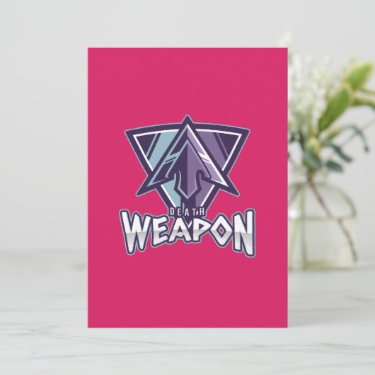 Cyberpunk Gaming Logo | Triangle Warrior Emblem 招待状 (スタンド正面)