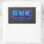 ​Cyberpunk GG NO RE Gaming Aesthetic - Neon Gamer  長方形シール (バッグ)