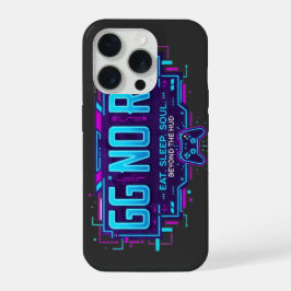 ​Cyberpunk GG NO RE Gaming Aesthetic - Neon Gamer  iPhone 15 Proケース