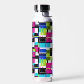 Cyberpunk Glitch Aesthetic Water Bottle ウォーターボトル (左面)