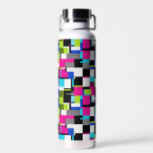 Cyberpunk Glitch Aesthetic Water Bottle ウォーターボトル (背面)