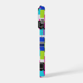 Cyberpunk Glitch Geometric iPhone Case iPhoneケース (左側面)