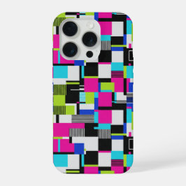 Cyberpunk Glitch Geometric iPhone Case 15 Proケース