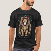 Cyberpunk Guardian Lion Graphic Tee Tシャツ (正面)