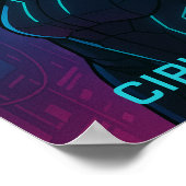 Cyberpunk Hacker Anime Girl ポスター (角)