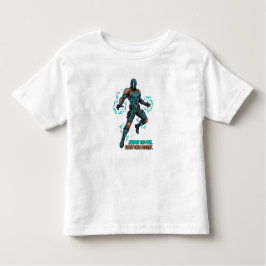 Cyberpunk Hero - Dynamic Comic Art トドラーTシャツ