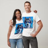 Cyberpunk Husky | Neon Tech-Style Avatar Tシャツ (ユニセックス)