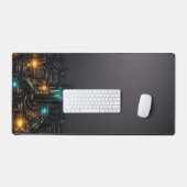Cyberpunk Industrial Scavenger Tech Desk Mat デスクマット (キーボード&マウス)