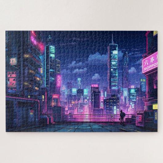 Cyberpunk Japan屋上 ジグソーパズル (横)