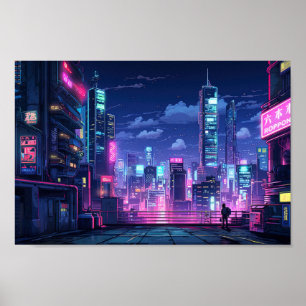 Cyberpunk Japan屋上 ポスター