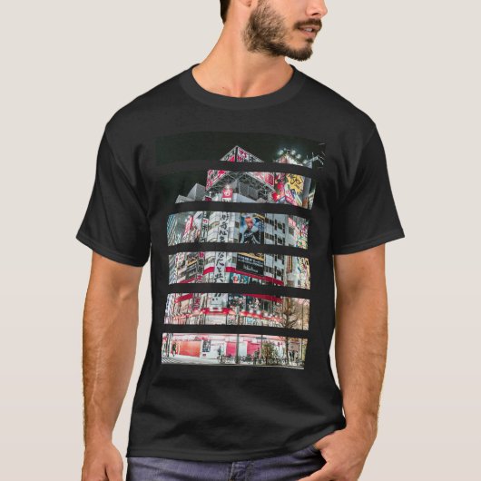 Cyberpunk Japan Cityscape  Tシャツ (正面)
