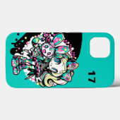 Cyberpunk Kawaii Anime Girl Custom Number Case-Mate iPhoneケース (裏面 (横))