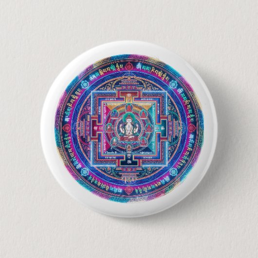 Cyberpunk Mandala 缶バッジ (正面)