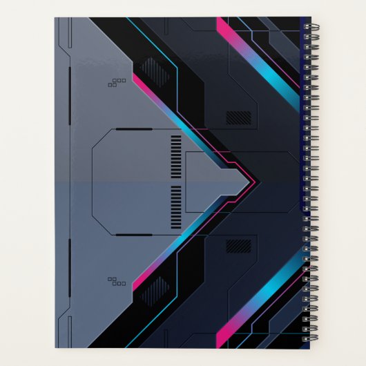 Cyberpunk Mecha Armor | Personalized Gamer Mission プランナー手帳 (裏面)