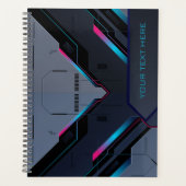 Cyberpunk Mecha Armor | Personalized Gamer Mission プランナー手帳 (正面)