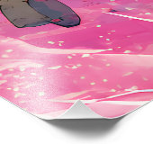 Cyberpunk Mecha Pilot Leap Neon City Action Art フォトプリント (角)