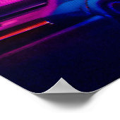 Cyberpunk Neo Tokyo Synthwave Street Sci-Fi ポスター (角)